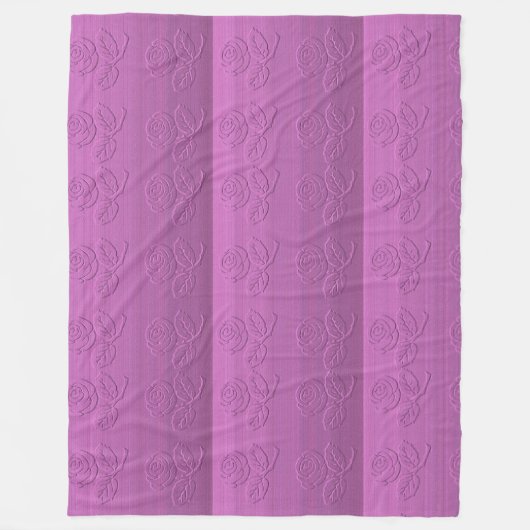 Rose Fleecedecke (Vorderseite)