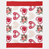 Rose Fleecedecke (Vorderseite)