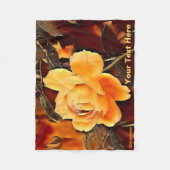 Rose Fleecedecke (Vorderseite)