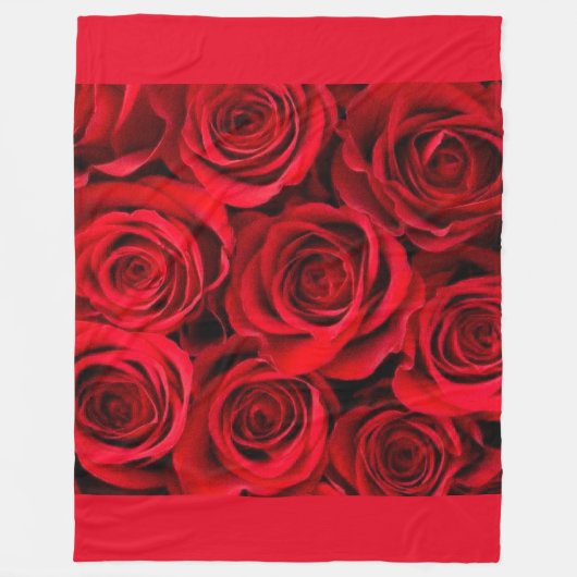 Rose Fleecedecke (Vorderseite)