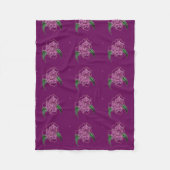 Rose Fleecedecke (Vorderseite)