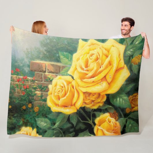 Rose Fleecedecke (Beispiel)