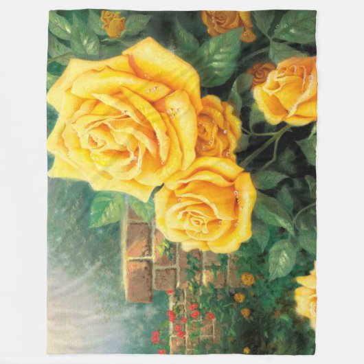 Rose Fleecedecke (Vorderseite)