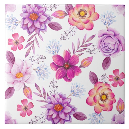 Rose Fliese (Vorderseite)