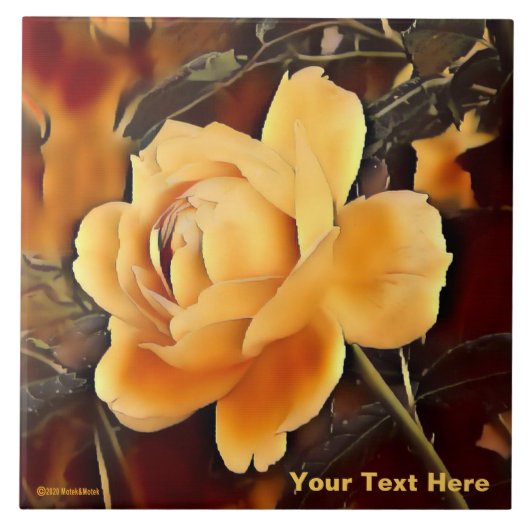 Rose Fliese (Vorderseite)