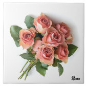 Rose Fliese (Vorderseite)