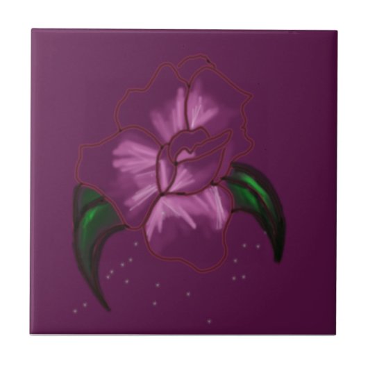Rose Fliese (Vorderseite)