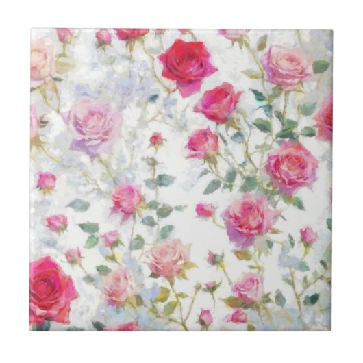 Rose Fliese (Vorderseite)