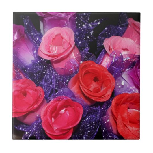 Rose Fliese (Vorderseite)