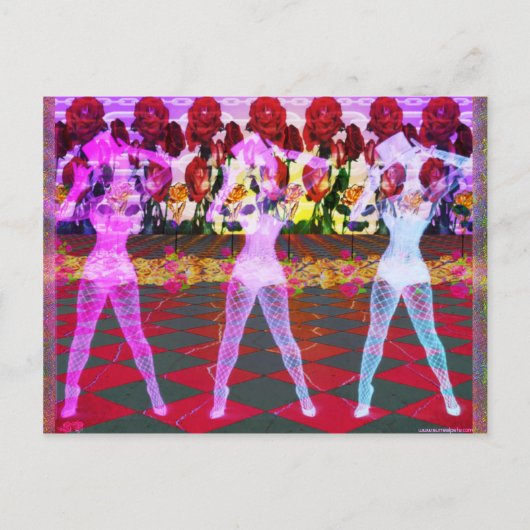 Rose Floor Dancers Postkarte (Vorderseite)