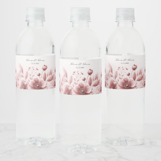 Rose Flora Flasche Wasserflaschenetikett (Flaschen)