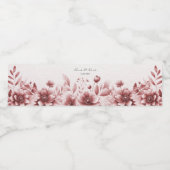 Rose Flora Flasche Wasserflaschenetikett (Einzelnes Label)