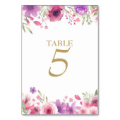 Rose Flora Gold Tischnummer (Vorderseite)