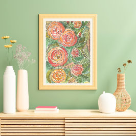 Rose Flora und Fauna Poster