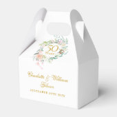 Rose Floral 50. Goldenes Hochzeitstag Geschenkschachtel (Vorderseite)