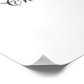 Rose Floral 70. Hochzeitstag Begrüßungszeichen Poster (Ecke)