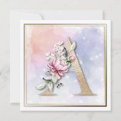 Rose Floral A 40. Geburtstag Party Einladung (Rückseite)