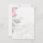 Rose Floral Aquarell Hochzeit RSVP Response Card Karte (Rückseite)