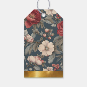 Rose Floral auf Spruce Geschenkanhänger