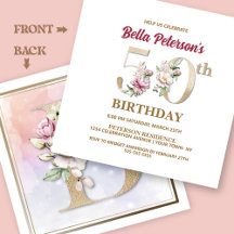 Rose Floral B 50. Geburtstagsparty