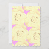 Rose Floral Baby Shower Baby Girl Ivory Pink Niedl Einladung (Rückseite)