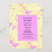 Rose Floral Baby Shower Baby Girl Ivory Pink Niedl Einladung (Vorne/Hinten)