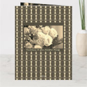 Rose Floral Beileid Karte (Rückseite)