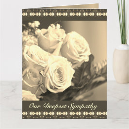 Rose Floral Beileid Karte