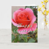 Rose Floral Birthday Customizable Card Karte (Gelbe Blume)