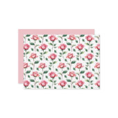 Rose Floral Botanical Note Card Mitteilungskarte (Vorderseite/Rückseite Beispiel)
