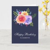 Rose Floral Bouquet Geburtstag Karte (Gelbe Blume)