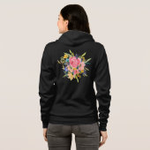 Rose Floral Bouquet Hoodie (Schwarz voll)