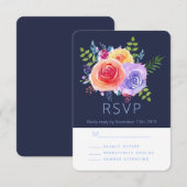 Rose Floral Bouquet Party UAWG RSVP Karte (Vorne/Hinten)