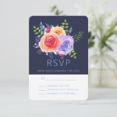 Rose Floral Bouquet Party UAWG RSVP Karte (Stehend Vorderseite)