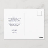 Rose Floral Bouquet Party Vielen Dank Postkarte (Rückseite)