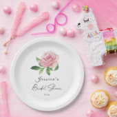 Rose Floral Brautparty Pappteller (Party)