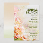Rose Floral Bridal Brunch Dusche Einladung (Vorne/Hinten)