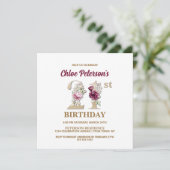 Rose Floral C 21. Geburtstag Party Einladung (Stehend Vorderseite)