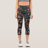 Rose Floral Capri Leggings (Vorderseite)