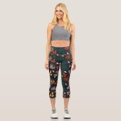 Rose Floral Capri Leggings (Vorderseite)