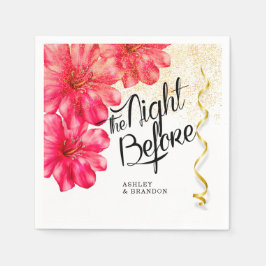 Rose Floral Die Nacht vor Napkins Serviette