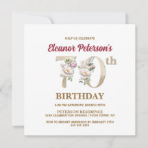 Rose Floral E 70. Geburtstagsparty