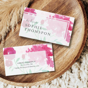 Rose floral elegant visitenkarte