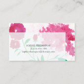 Rose floral elegant visitenkarte (Rückseite)