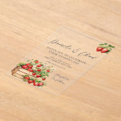 Rose Floral Eukalyptus Wedding Acryleinladungen (Ablage )