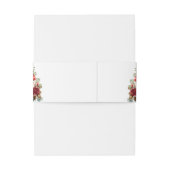 Rose Floral Eukalyptus Wedding Einladungsbanderole (Rückseitenbeispiel)