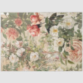 Rose Floral Französisch Vintag Ephemera Decoupage Seidenpapier (Vorderseite)