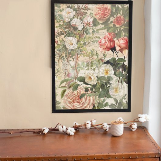 Rose Floral Französisch Vintag Ephemera Decoupage Seidenpapier