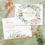 Rose Floral Garland Gold Script Vielen Dank Postkarte<br><div class="desc">Eine schicke Dankeschön-Karte mit einer eleganten Blumengarten und Goldtypografie mit Rose. Auf der Rückseite finden Sie Ihre Danksagung,  Namen und Rücksendeadresse Details. Ideal für Hochzeiten,  Brautpartys,  Babyduschen,  Taufen,  Verlobungsfeiern,  Jubiläumsfeiern,  Abschlüsse und andere besondere Veranstaltungen das ganze Jahr über! Entwickelt von Thisisnotme©</div>
