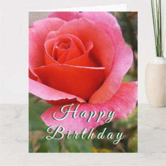 Rose Floral Geburtstagskarte anpassbar Karte